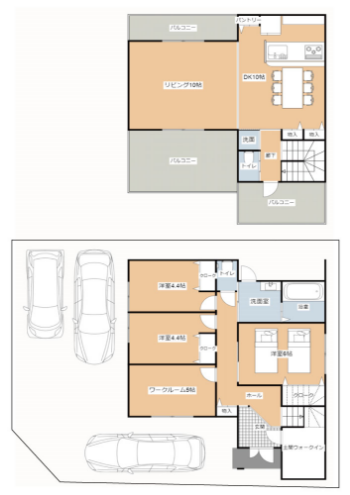 分譲住宅の間取り例：初回プラン