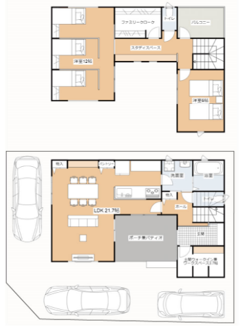 分譲住宅の間取り例：2回目のプラン