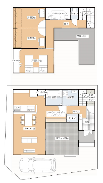 分譲住宅の間取り例：3番目のプラン